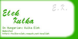 elek kulka business card